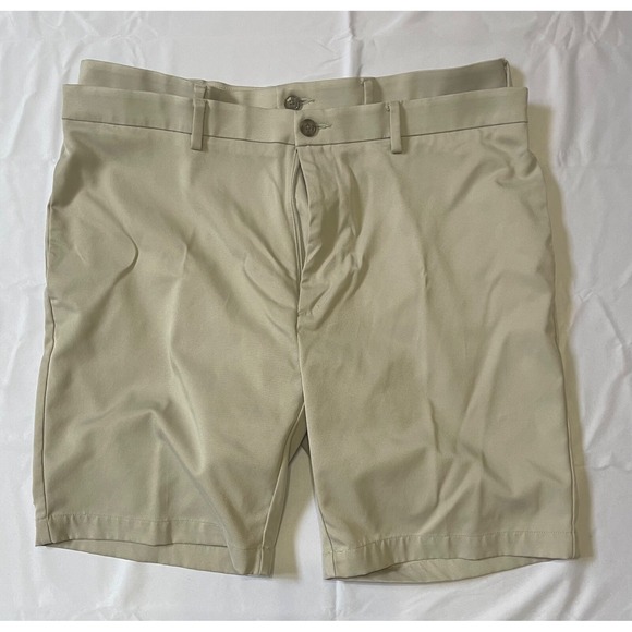 Roundtree & Yorke Shorts Mens 40 Chino Khaki Tan Casual Stretch. LOT OF 2 - Picture 5 of 9